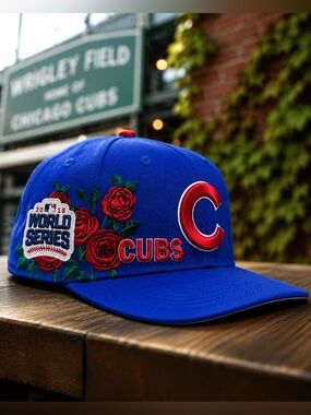 NWT Pro Standard Men’s Blue Chicago Cubs 2016 World Series Rose Snapback OS